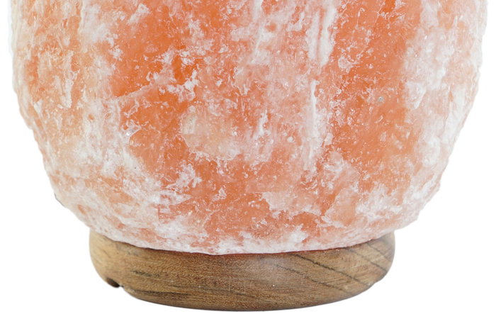 DKD Home Decor Lámpara de Sal del Himalaya Sobremesa Arabe Rosa, con bombilla E14, dimensiones 15x15x25 cm, Acabado Natural