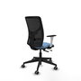 PIQUERAS Y CRESPO Silla de oficina Motilla con mecanismo Sincro/Traslack Azul cielo y Negro