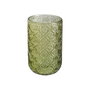 Ixia Vaso Verde de Cristal Decoración 8 x 8 x 12,70 cm