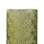 Ixia Vaso Verde de Cristal Decoración 8 x 8 x 12,70 cm