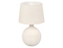 Giftdecor Lámpara Rayas Blanca 52 cm de Cerámica y Tela E27 IP20 (Set de 2)