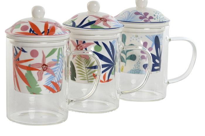 DKD Home Decor Taza de Infusiones Moderna Surtida de 300ml Pack 6 Unidades DKD Home Decor Taza de Infusiones Moderna Surtida de 300ml Pack 6 Unidades