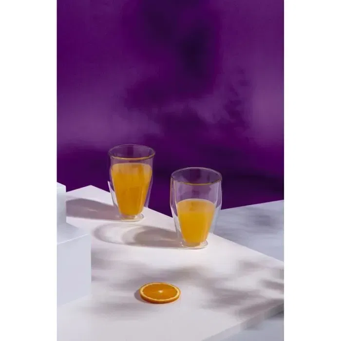 Bodum 0699965256753 Juego de 6 Vasos Térmicos Titlis Doble Pared Transparente 0,35 l