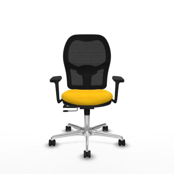 PIQUERAS Y CRESPO Silla de oficina Jorquera con mecanismo Sincro/Traslack, Amarillo y Negro PIQUERAS Y CRESPO Silla de oficina Jorquera con mecanismo Sincro/Traslack, Amarillo y Negro