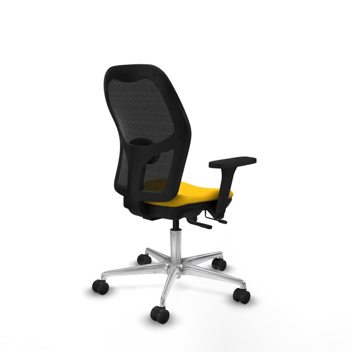 PIQUERAS Y CRESPO Silla de oficina Jorquera con mecanismo Sincro/Traslack, Amarillo y Negro PIQUERAS Y CRESPO Silla de oficina Jorquera con mecanismo Sincro/Traslack, Amarillo y Negro
