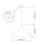 GSC Evolution Lámpara de techo colgante Serie Nola E27 Ø420mm Blanco