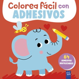 YOYO Colorea fácil con adhesivos. Elefante
