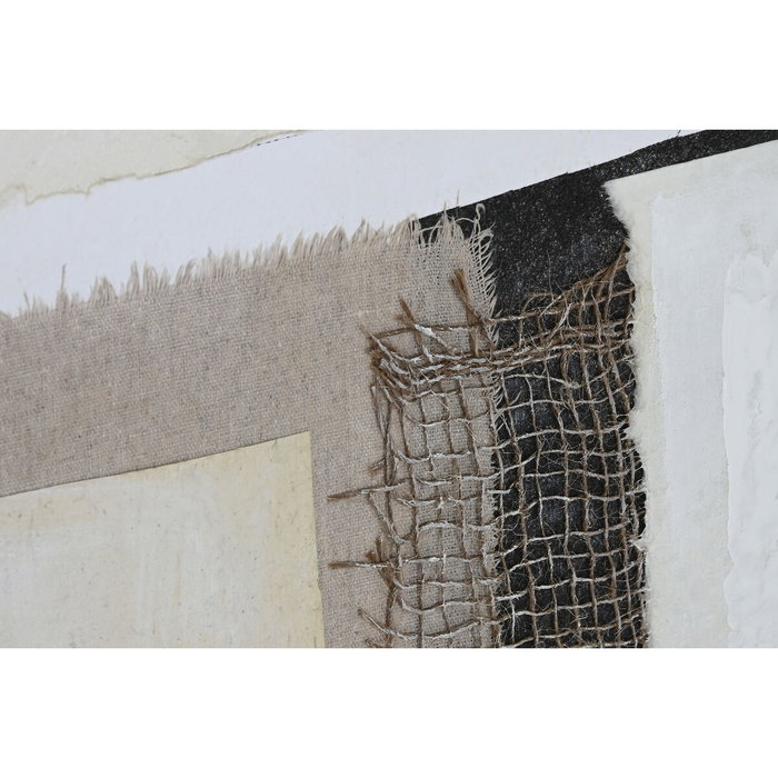 DKD Home Decor Cuadro Abstracto de Yute y PS, Pack de 2 unidades, 82x82 cm