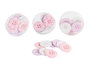 DKD Home Decor Set de Decoración de 9 Madera con Botones de 4 cm, 4 Surtido