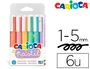 Carioca Marcador Pastel Surtido de 6 Unidades con Punta Biselada