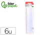 Liderpapel Barra Termofusible Silicona 11mm x 200mm Blister 6 Unidades Uso Bricolaje Pistola Cola