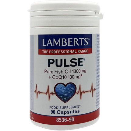 LAMBERTS Pulse 1300mg Aceite de Pescado + CoQ10 100mg 90 cápsulas