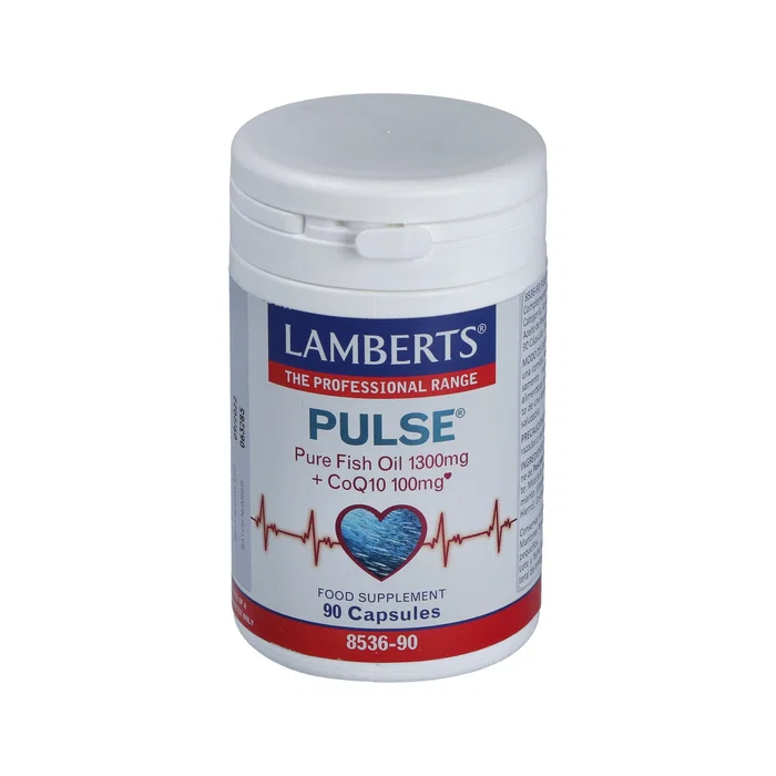 Lamberts Pulse 90 Cápsulas - Complemento Alimenticio de Omega 3 (EPA, DHA) y Coenzima Q10 (CoQ10) - 1300 mg de Aceite de Pescado Lamberts Pulse 90 Cápsulas - Complemento Alimenticio de Omega 3 (EPA, DHA) y Coenzima Q10 (CoQ10) - 1300 mg de Aceite de Pescado