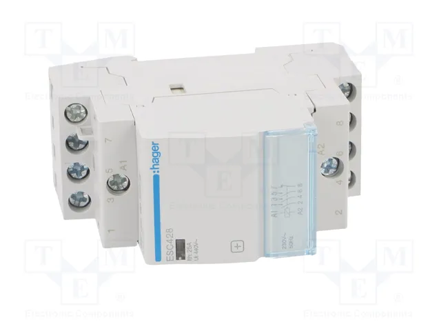 HAGER Contactor ESC 4-polar de instalación 25A 230VAC HAGER Contactor ESC 4-polar de instalación 25A 230VAC