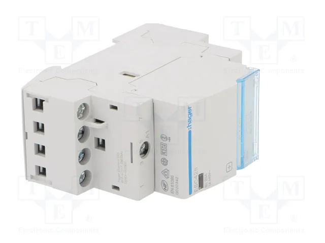 HAGER Contactor ESC 4-polar de instalación 25A 230VAC HAGER Contactor ESC 4-polar de instalación 25A 230VAC