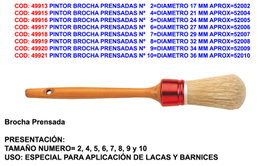 Brocha de cerdas prensadas Nº 4 de 21 mm aprox.