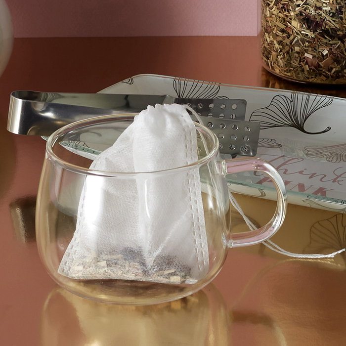 Cook Concept Juego de 5 Bolsas Reutilizables para Té e Infusiones de Algodón Lavables 5,5x8 cm