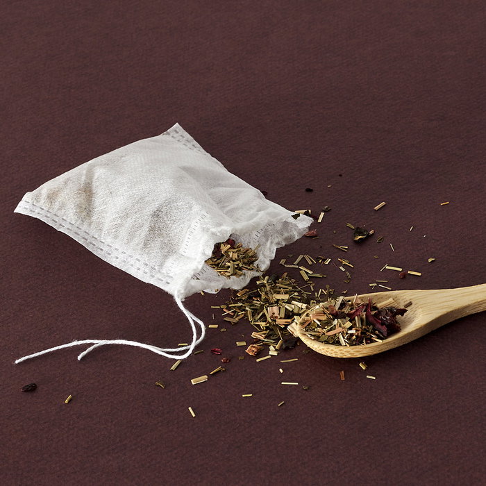 Cook Concept Juego de 5 Bolsas Reutilizables para Té e Infusiones de Algodón Lavables 5,5x8 cm