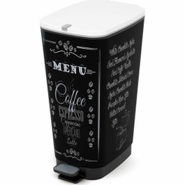 Kis Contenedor de basura de cocina CHIC 50L con motivos negros