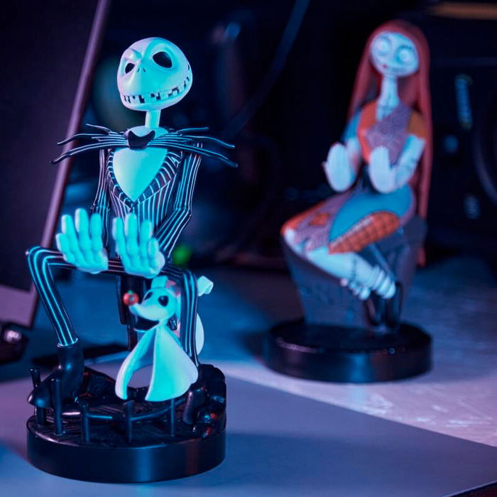Exquisite Gaming Soporte Cable Guy Jack Skellington Pesadilla Antes de Navidad Disney 21cm para Mandos y Smartphones