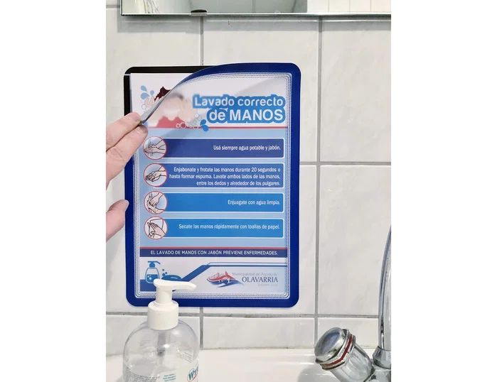 Djois Marco porta anuncios con imanes y dorso adhesivo azul DIN A4 (Pack de 2)
