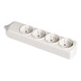 Solera Base Múltiple Bipolar 4 Tomas Schuko T/TL Lateral 16A 250V 3500W Color Blanco, Sin Cable