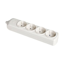 Solera Base bipolar 4 tomas Schuko tipo T blanca