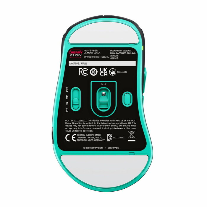 Cherry XTRFY M64 Wireless Negro y Turquesa