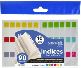 FRAGA IMPORT, S.L. Bolsa de 90 índices autoadhesivos de 10 mm surtidos