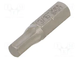 WERA Punta de destornillador Hex-Plus HEX 3/16 pulgada 25mm