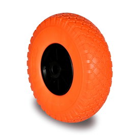 Cascoo Rueda impinchable naranja de 260 mm con banda de poliuretano
