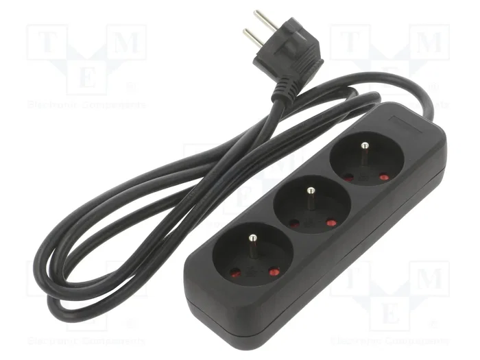 LANBERG Prolongador de alimentación H05VV-F 3G1mm2 1,5m negro LANBERG Prolongador de alimentación H05VV-F 3G1mm2 1,5m negro