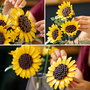 LEGO 11502 Botanicals Set de Construcción para Adultos - Ramo de Girasoles, Flores Artificiales de Decoración con Eucalipto