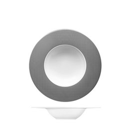 Langenthal Ess Lineo Plato Hondo de Porcelana Negro, 27 cm (Set de 6)