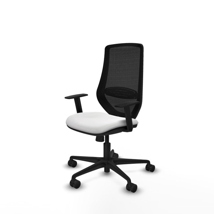 PIQUERAS Y CRESPO Silla de oficina Mardos, Mecanismo Sincro, Tela Blanca y Malla Negra PIQUERAS Y CRESPO Silla de oficina Mardos, Mecanismo Sincro, Tela Blanca y Malla Negra