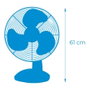 Edm Ventilador de sobremesa blanco 45W