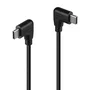 Lindy 32009 Cable USB 2.0 con conectores USB C angulares de 1 m, Negro