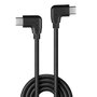 Lindy 32009 Cable USB 2.0 con conectores USB C angulares de 1 m, Negro