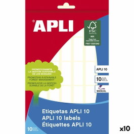 Apli Etiquetas Adhesivas Blancas 12x30 mm para Escritura Manual