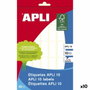 Apli Etiquetas Adhesivas Blancas 12x30 mm para Escritura Manual