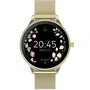 Forever Smartwatch Velora SB-306 Oro Mujer Notificaciones Frecuencia Cardíaca Pantalla AMOLED