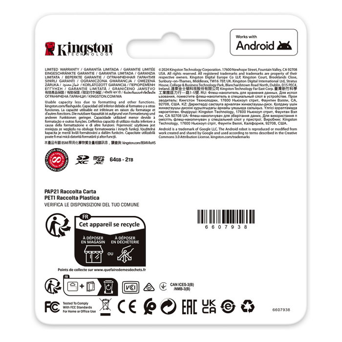 Kingston Canvas Go! Plus 512 GB microSDXC con Adaptador