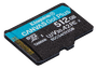 Kingston Tarjeta microSDXC Canvas Go Plus SDCG4/512GB 512 GB, 200 MB/s, A2 U3 V30 con Adaptador SD