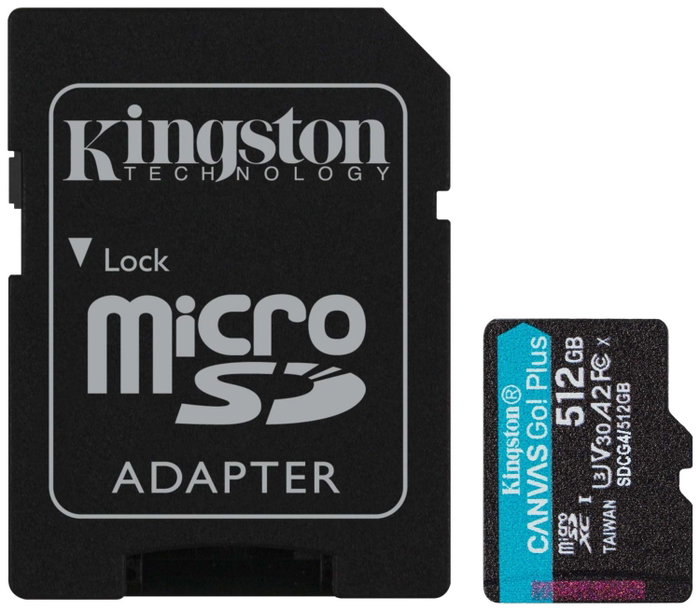 Kingston Canvas Go! Plus 512 GB microSDXC con Adaptador