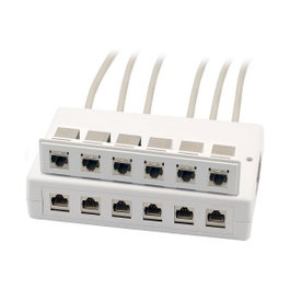 EFB Elektronik ET-25174.1 Caja de distribución de superficie 6/12 puertos RJ-45 Blanco