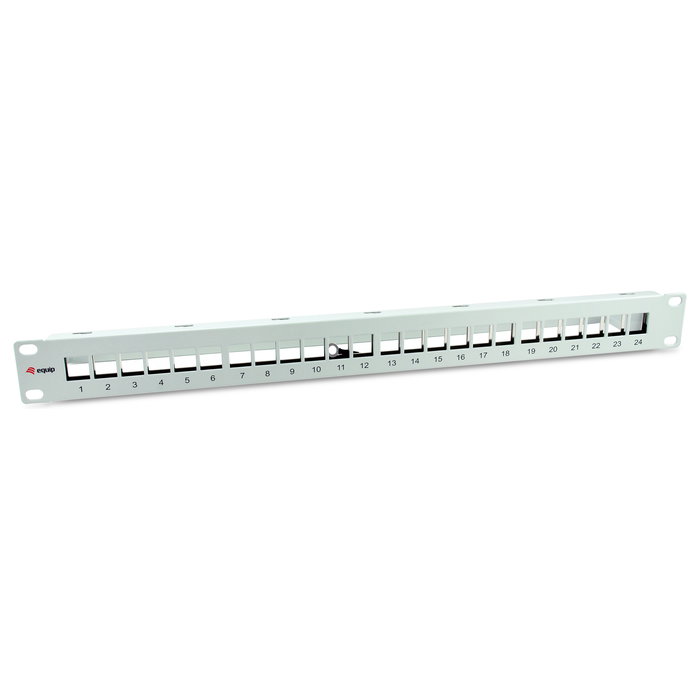 EQUIP Patch Panel 24 Puertos Cat6A FTP 19" 1U Rack Keystone Montaje en Rack Gris Metal RoHS Ref 769326 EQUIP Patch Panel 24 Puertos Cat6A FTP 19" 1U Rack Keystone Montaje en Rack Gris Metal RoHS Ref 769326