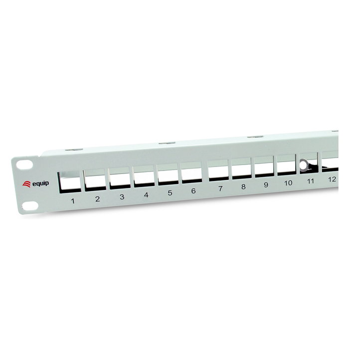 EQUIP Patch Panel 24 Puertos Cat6A FTP 19" 1U Rack Keystone Montaje en Rack Gris Metal RoHS Ref 769326 EQUIP Patch Panel 24 Puertos Cat6A FTP 19" 1U Rack Keystone Montaje en Rack Gris Metal RoHS Ref 769326
