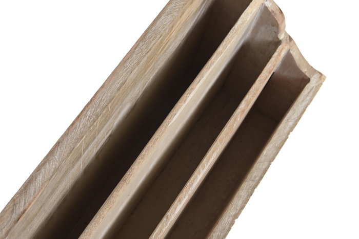 DKD Home Decor Organizador de Mango Natural para Cartas