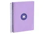 Antartik Cuaderno espiral A5, 120 hojas, 90 gr, cuadro 5mm, tapa forrada, color lavanda