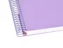 Antartik Cuaderno espiral A5, 120 hojas, 90 gr, cuadro 5mm, tapa forrada, color lavanda